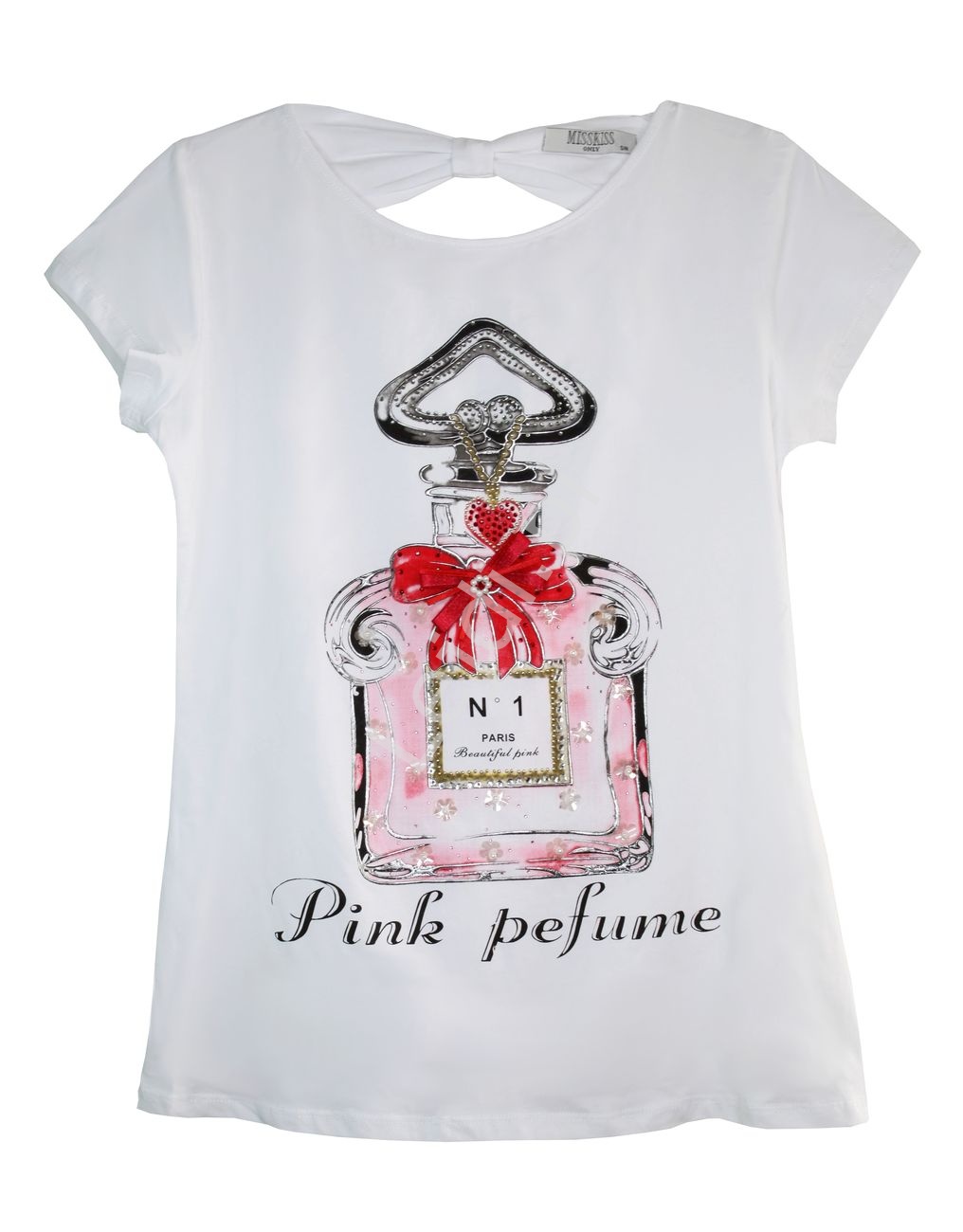Biała koszulka damska z perfumami No1
