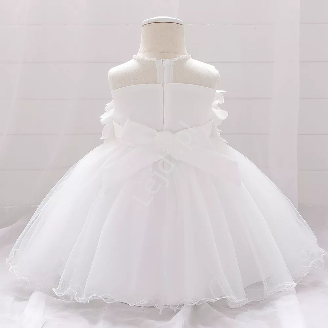 Biała sukienka dla dziewczynki na roczek, na świeta, czy dla małej druhny