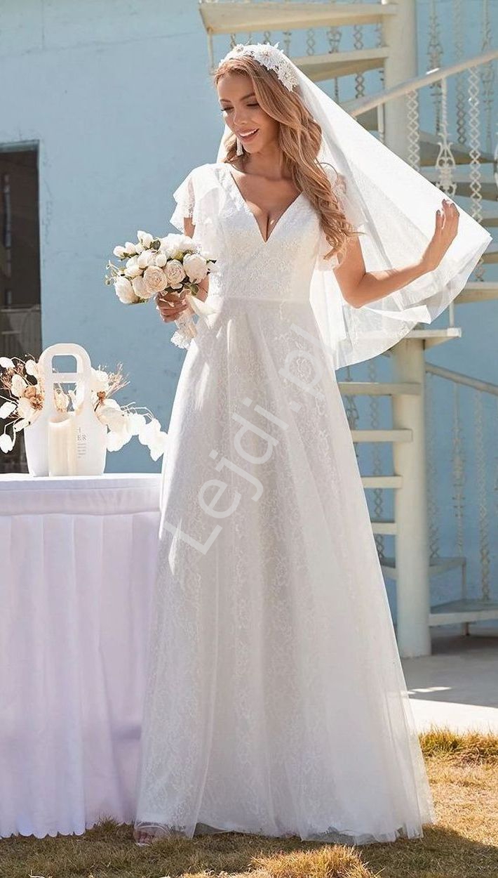 koronkowa suknia ślubna