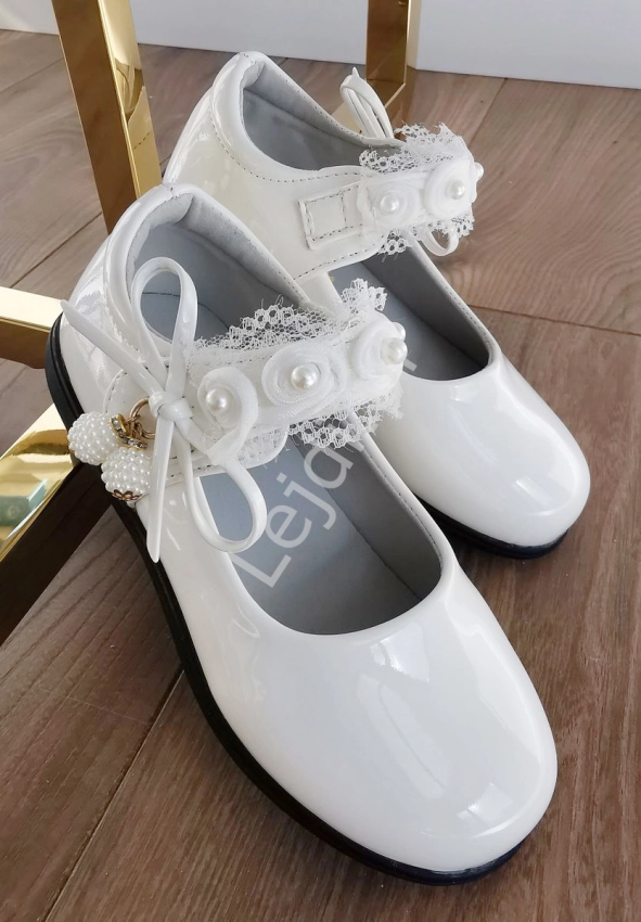 Białe buty dla dziewczynki, komunijne buty dla dziewczynki 191