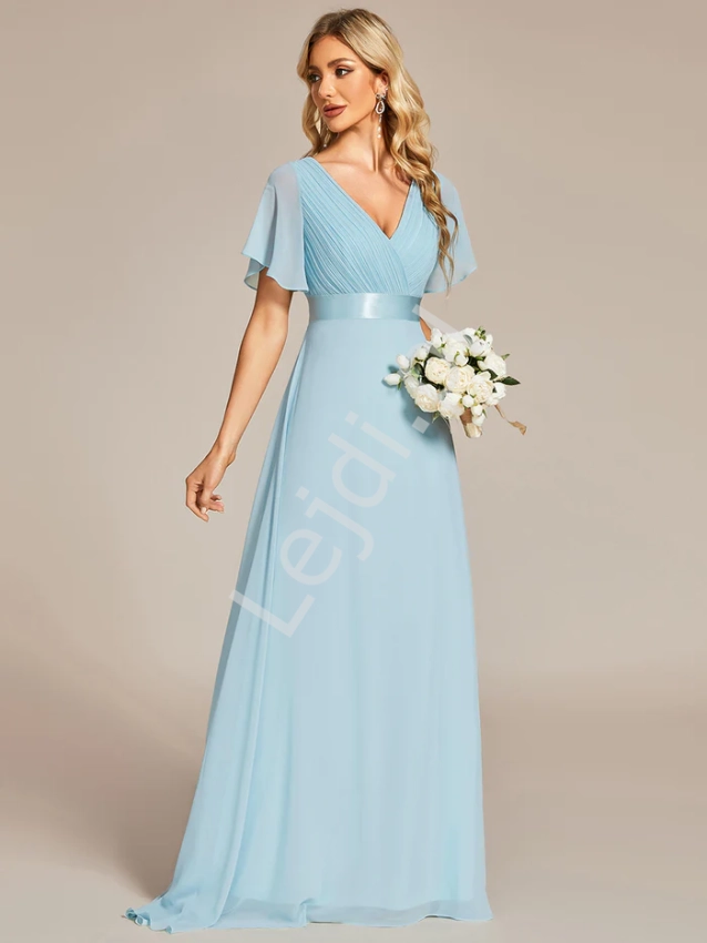 błękitna sukienka na wesele