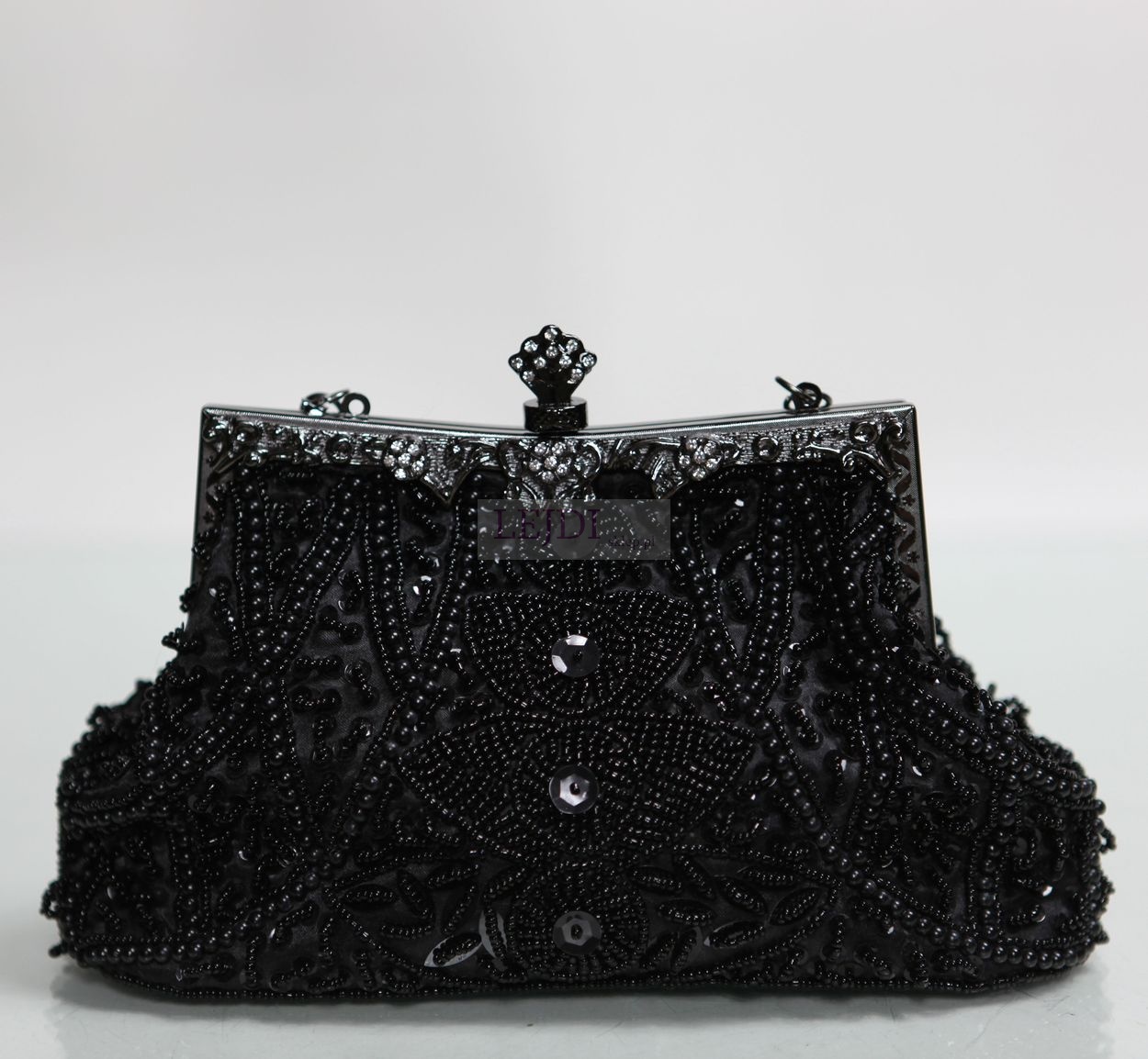 Czarna torebka  w stylu barokowym - hand made  WIDZIANA W MEDIACH : Avanti
