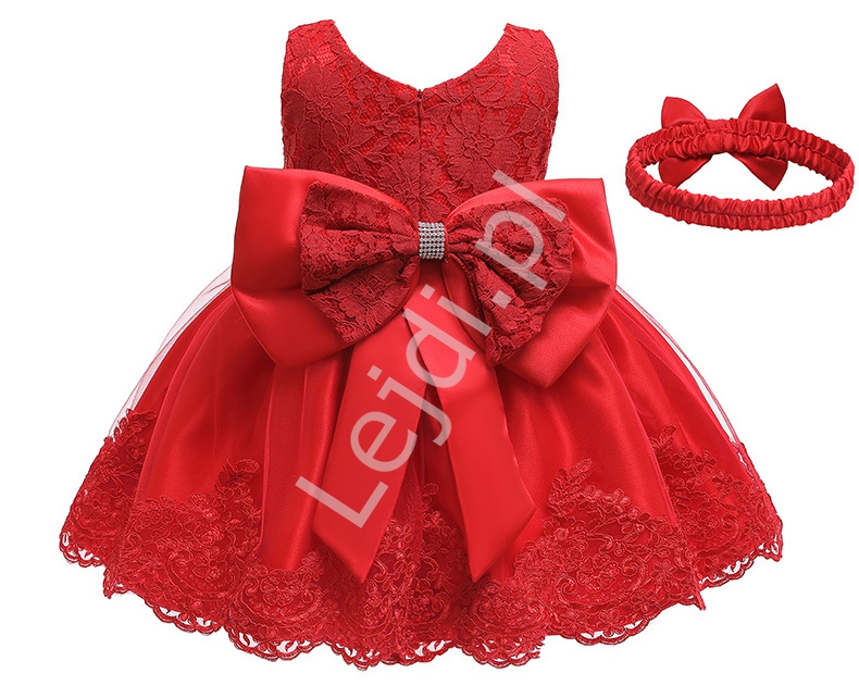 sukienka czerwona dla dziewczynki