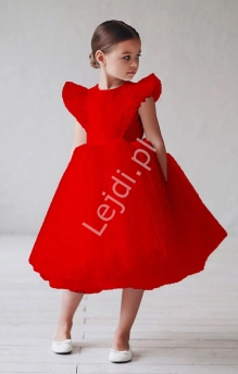 czerwona sukienka wieczorowa dla dziewczynki