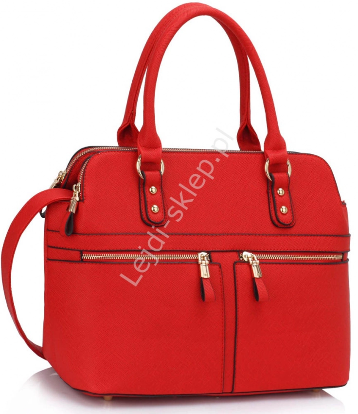 Czerwona torebka z kieszeniami w stylu Pippy Middleton