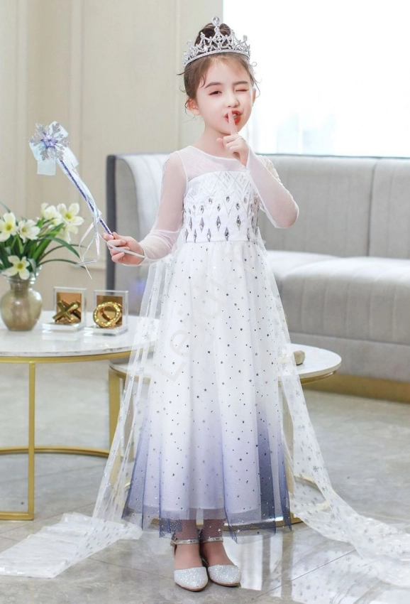 Dziecięca sukienka Elza z Krainy Lodu, Elsa przebranie na bal karnawałowy k05