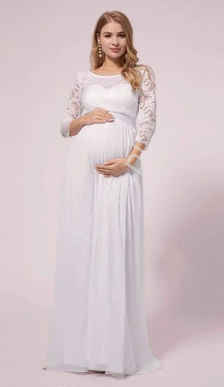 ciążowa suknia ślubna