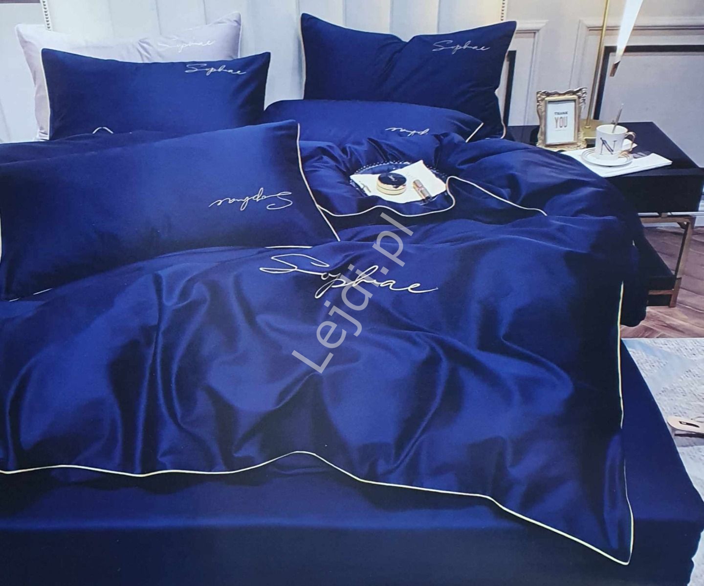 Elegancki komplet pościeli 3 częściowy 200cm x 220cm + poszewka na poduszkę 2x 70x80, Polski Producent
