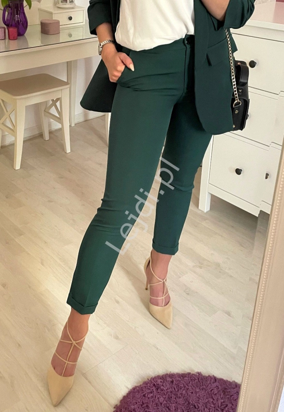 Eleganckie spodnie Premium butelkowo zieloneEleganckie spodnie Premium butelkowo zielone