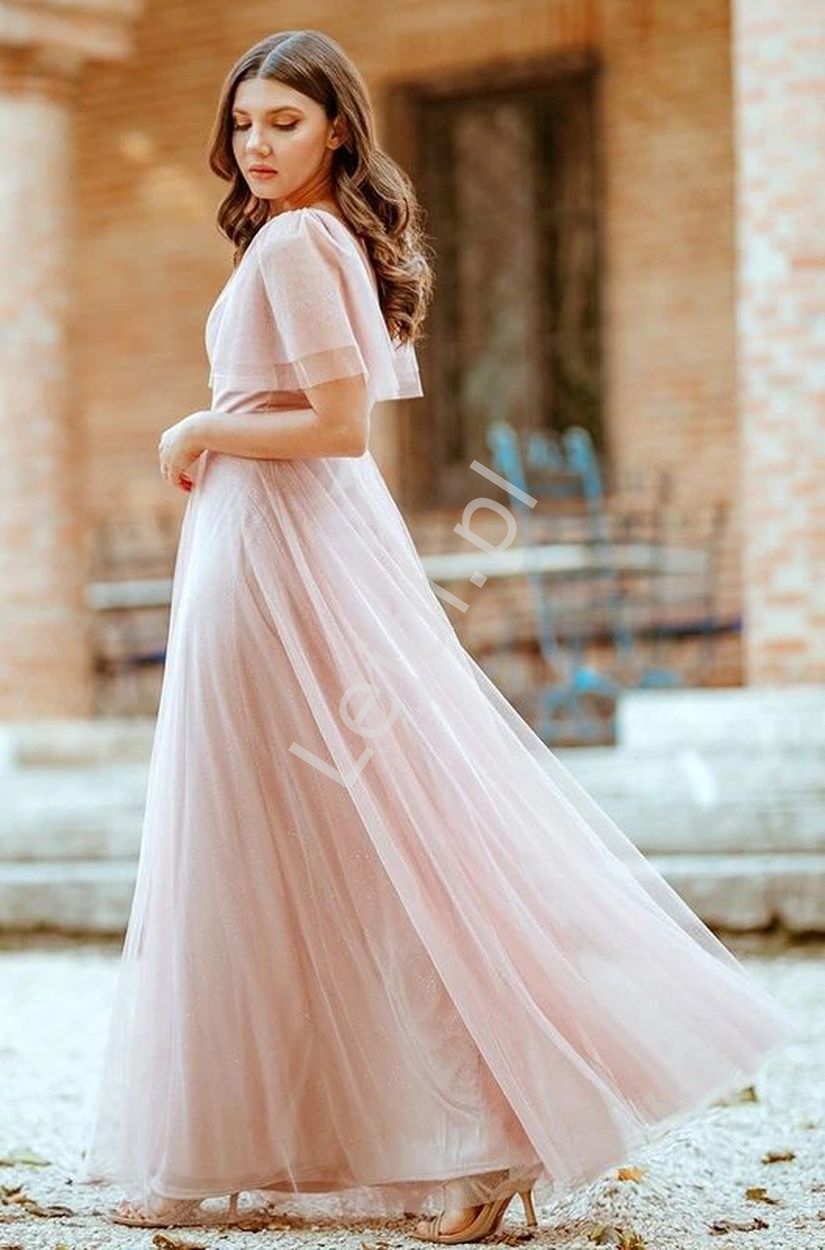 różowa suknia dla druhny