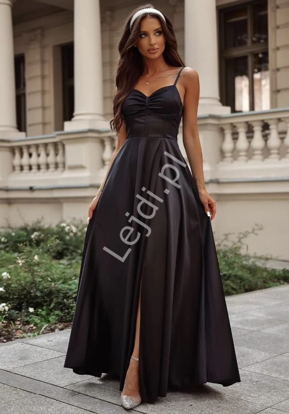  Gorsetowa czarna  sukienka w stylu WOW 1112
