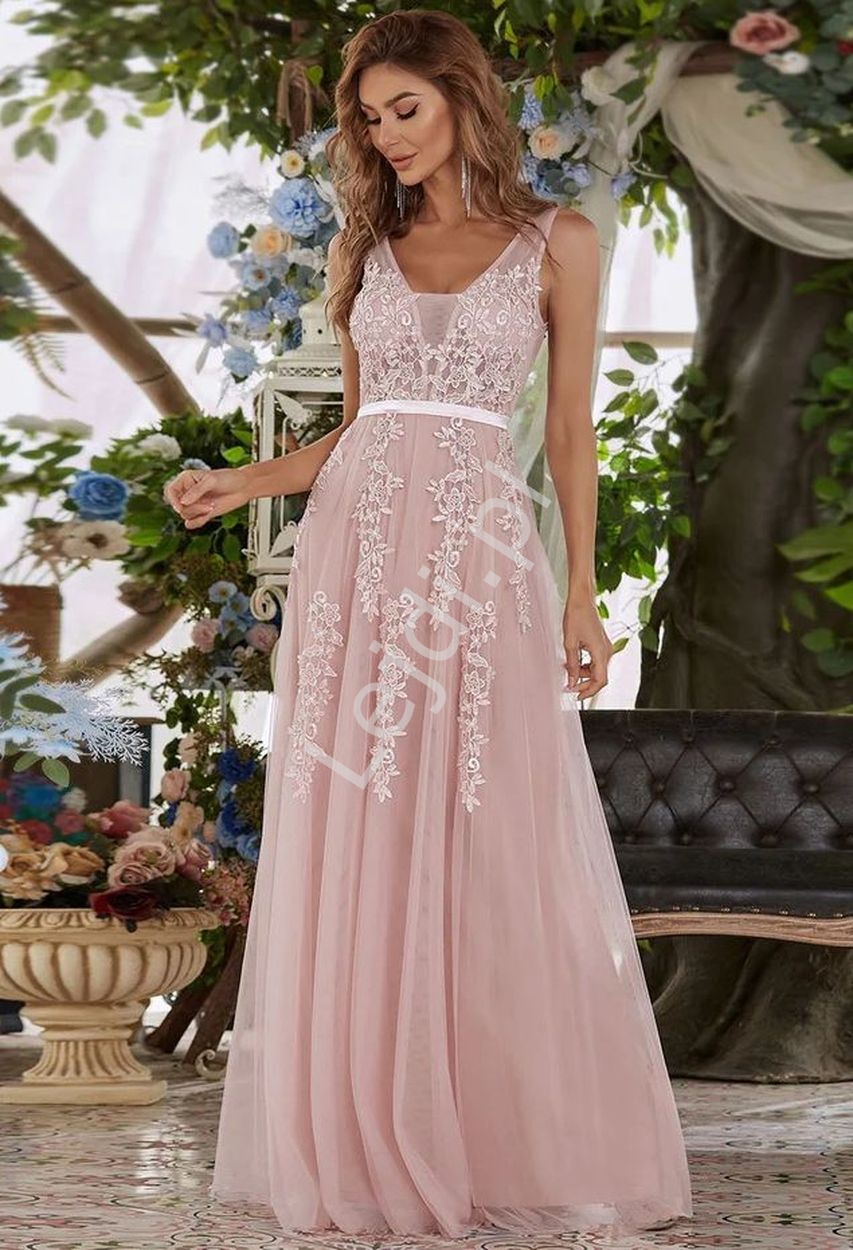 tiulowa sukienka różowa