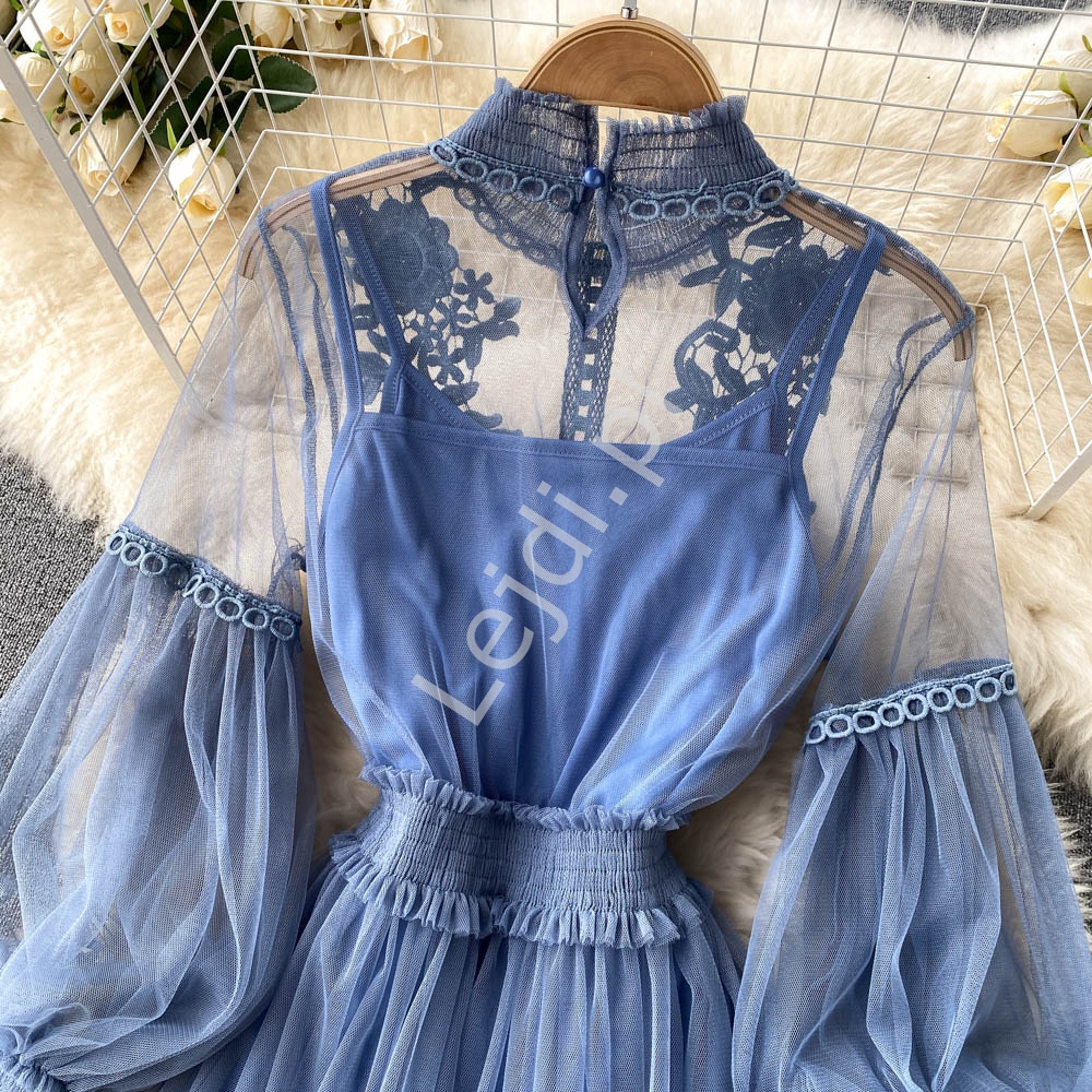 sukienka tiulowa w romantycznym stylu