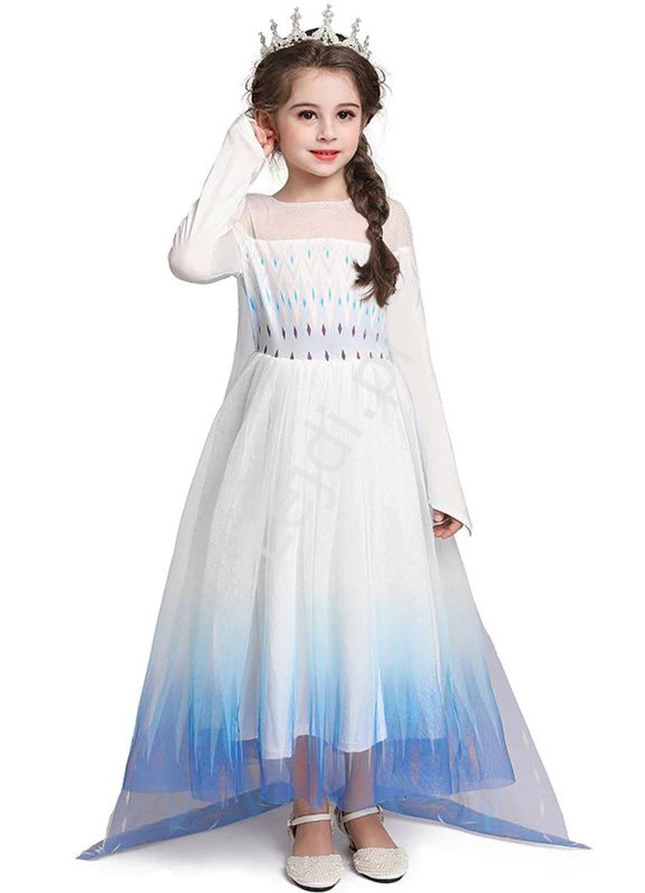 Karnawałowy strój dla dziewczynki na bal, dziecięca sukienka Elsa z Krainy Lodu 1693 - Lejdi