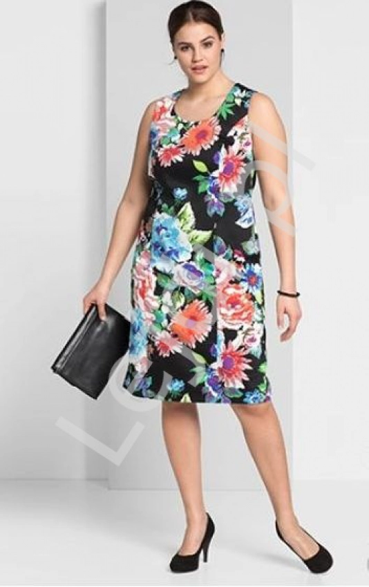 Ołówkowa sukienka w kwiaty Plus Size
