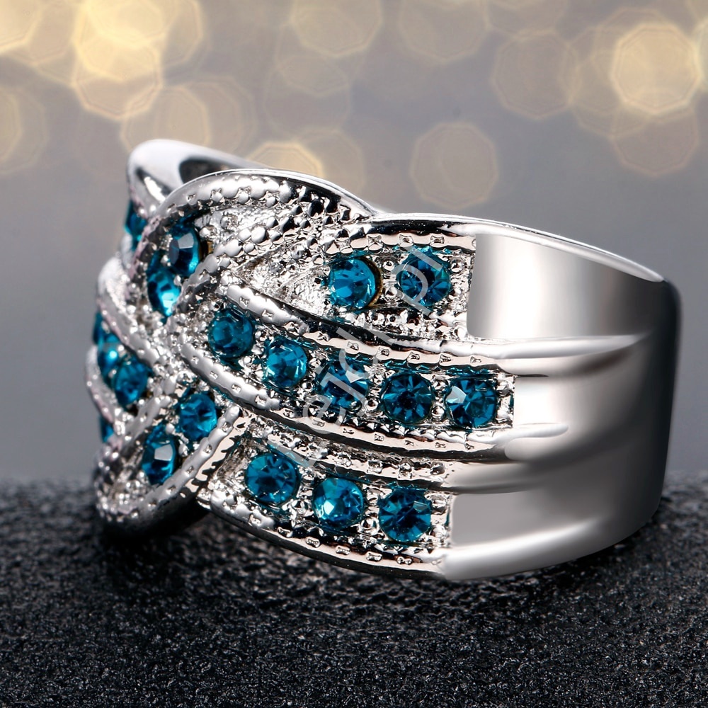 Pierścionek   , akwamaryn -  biżuteria ślubna , pierścionek zaręczynowy