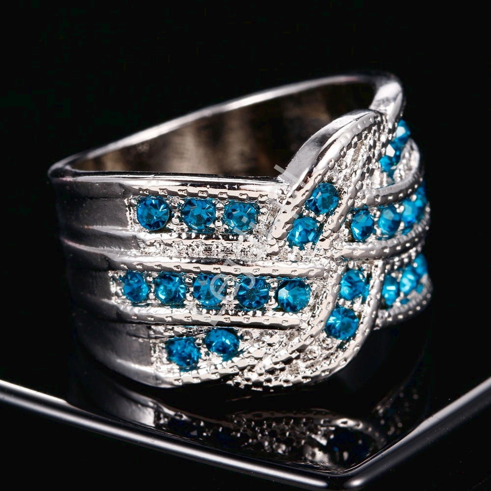 Pierścionek   , akwamaryn -  biżuteria ślubna , pierścionek zaręczynowy