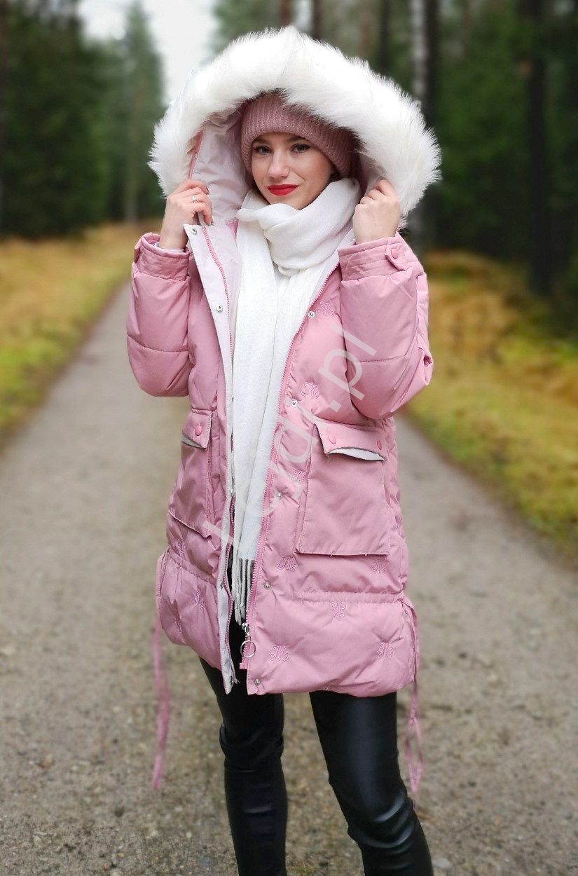 zimowa kurtka różowa