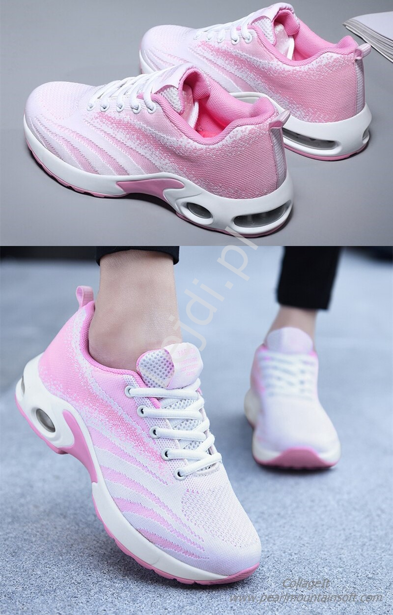 Różowo białe adidasy, sportowe buty