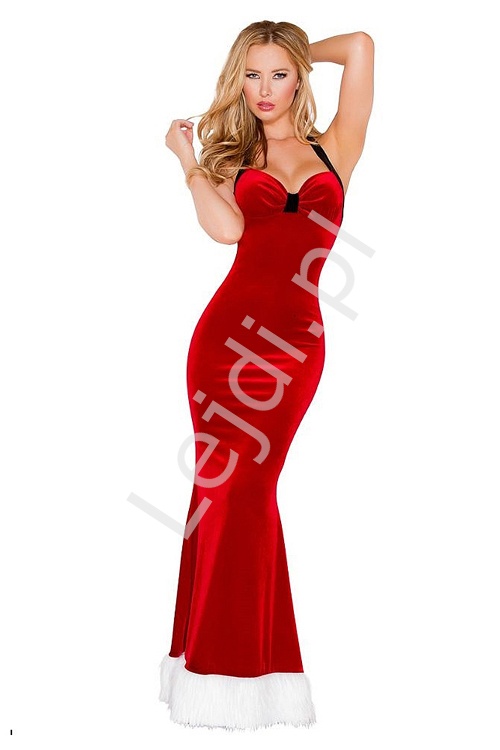 Seksowna sukienka czerwona - przebranie Mikołajka