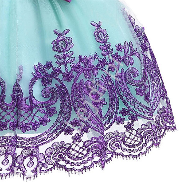 Sukienka dla dziewczynki z tiulową haftowaną spódnicą