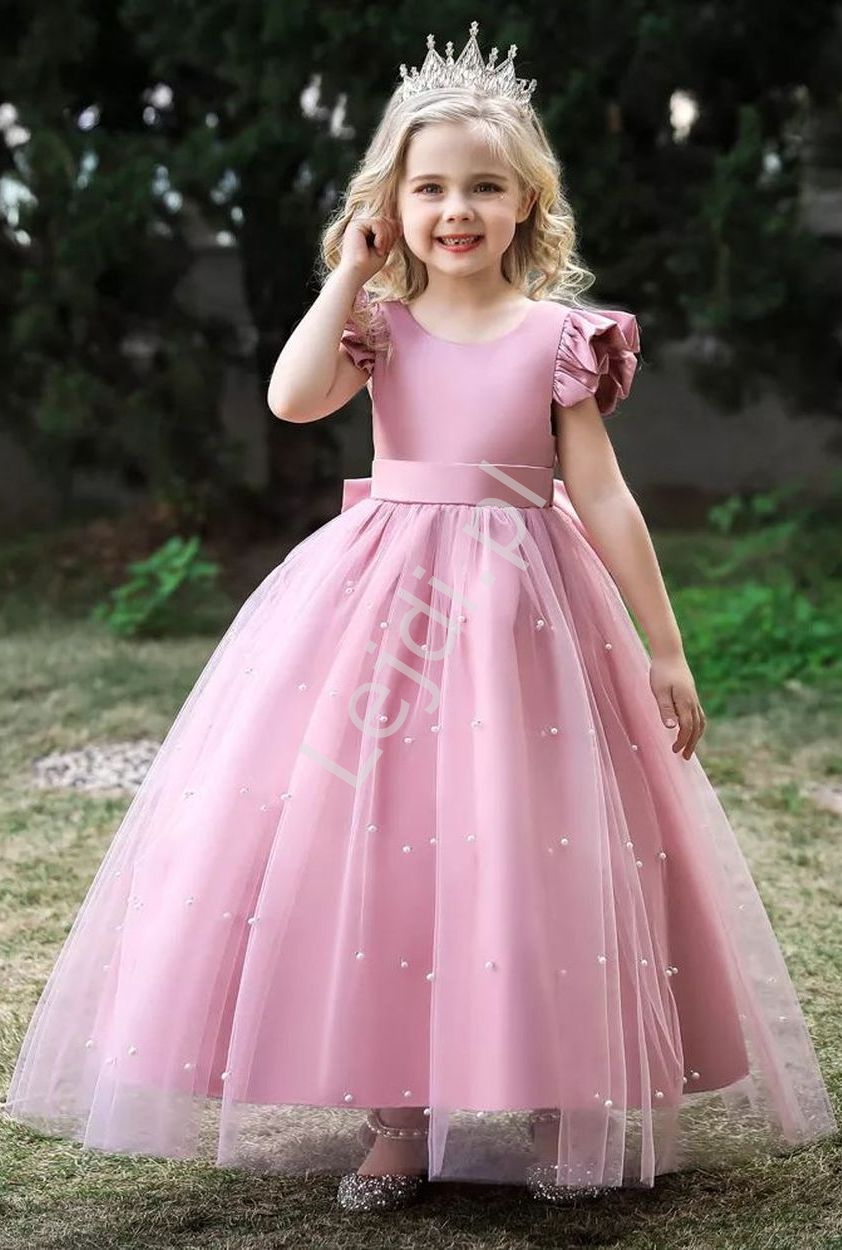 Różowa sukienka dla dziewczynki na wesele