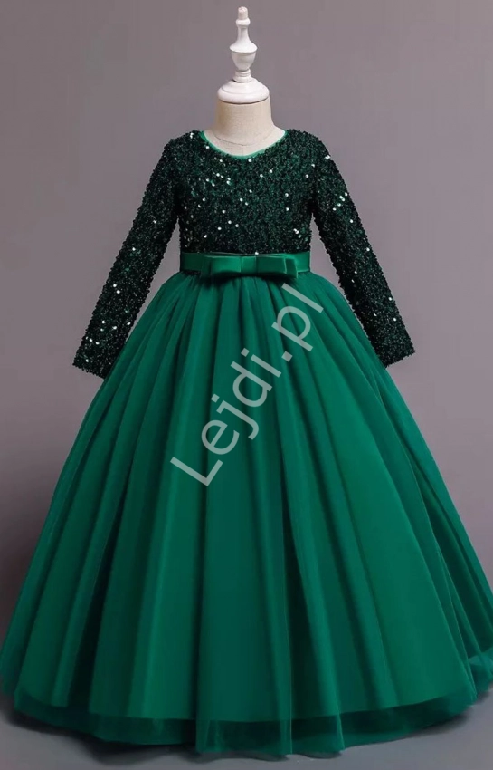 Zielona sukienka dla dziewczynki na bal, na wesele 318