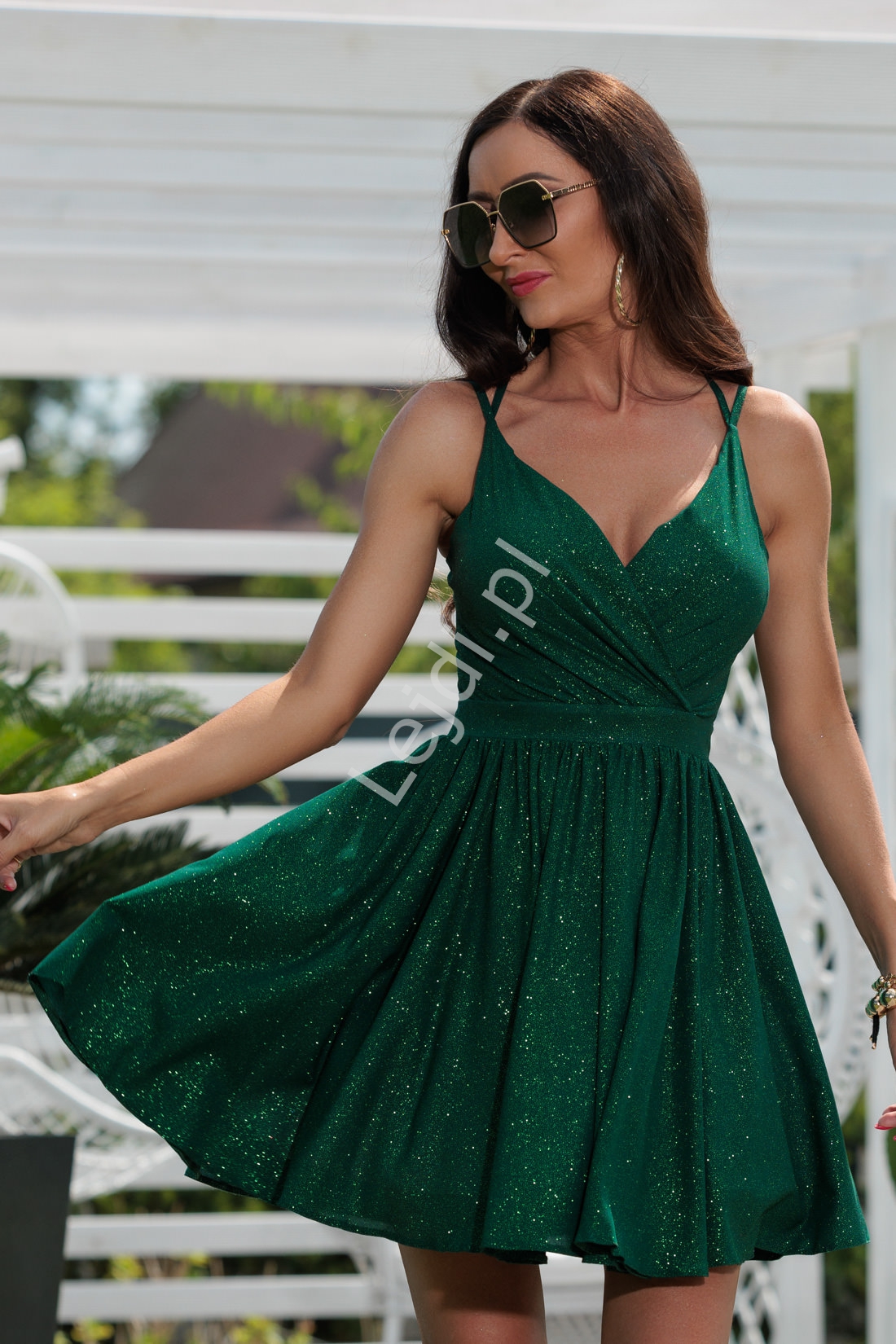 zielona sukienka krótka