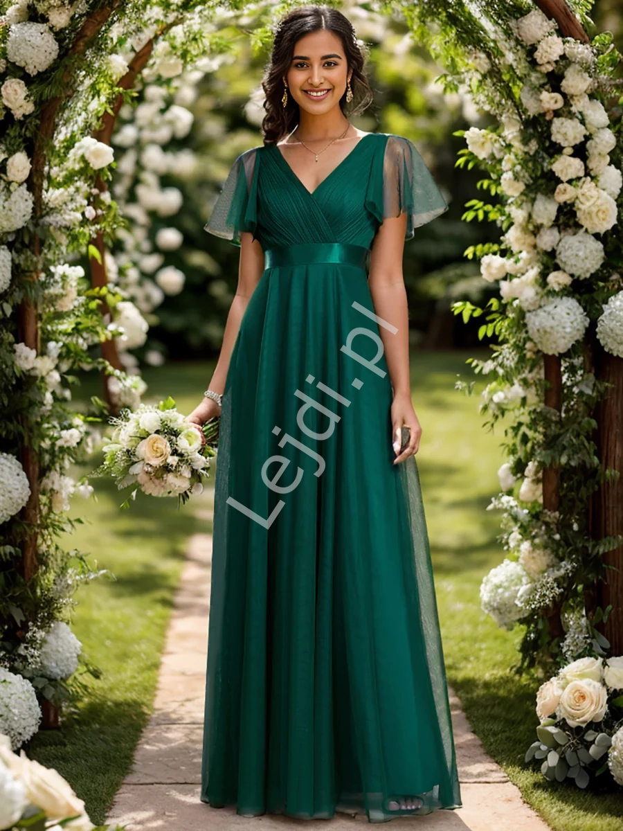 zielona suknia na wesele